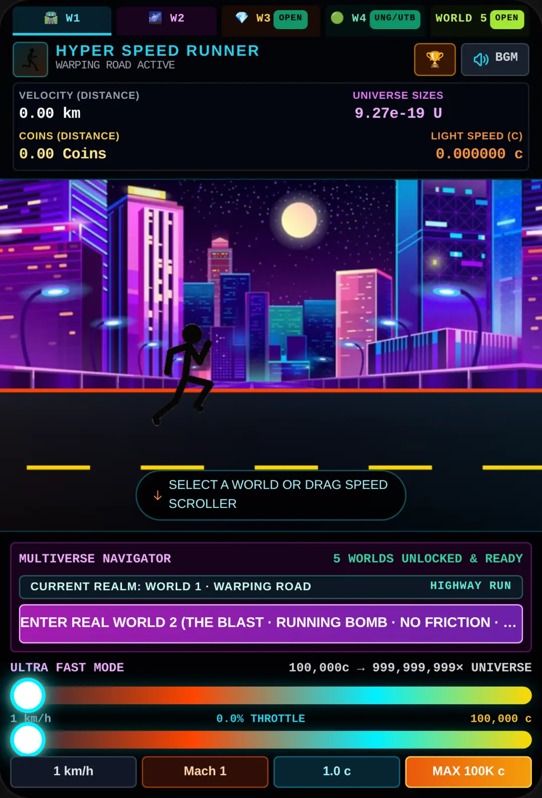 Hyper Stickman Speed Run - Worlds 1–5 cover