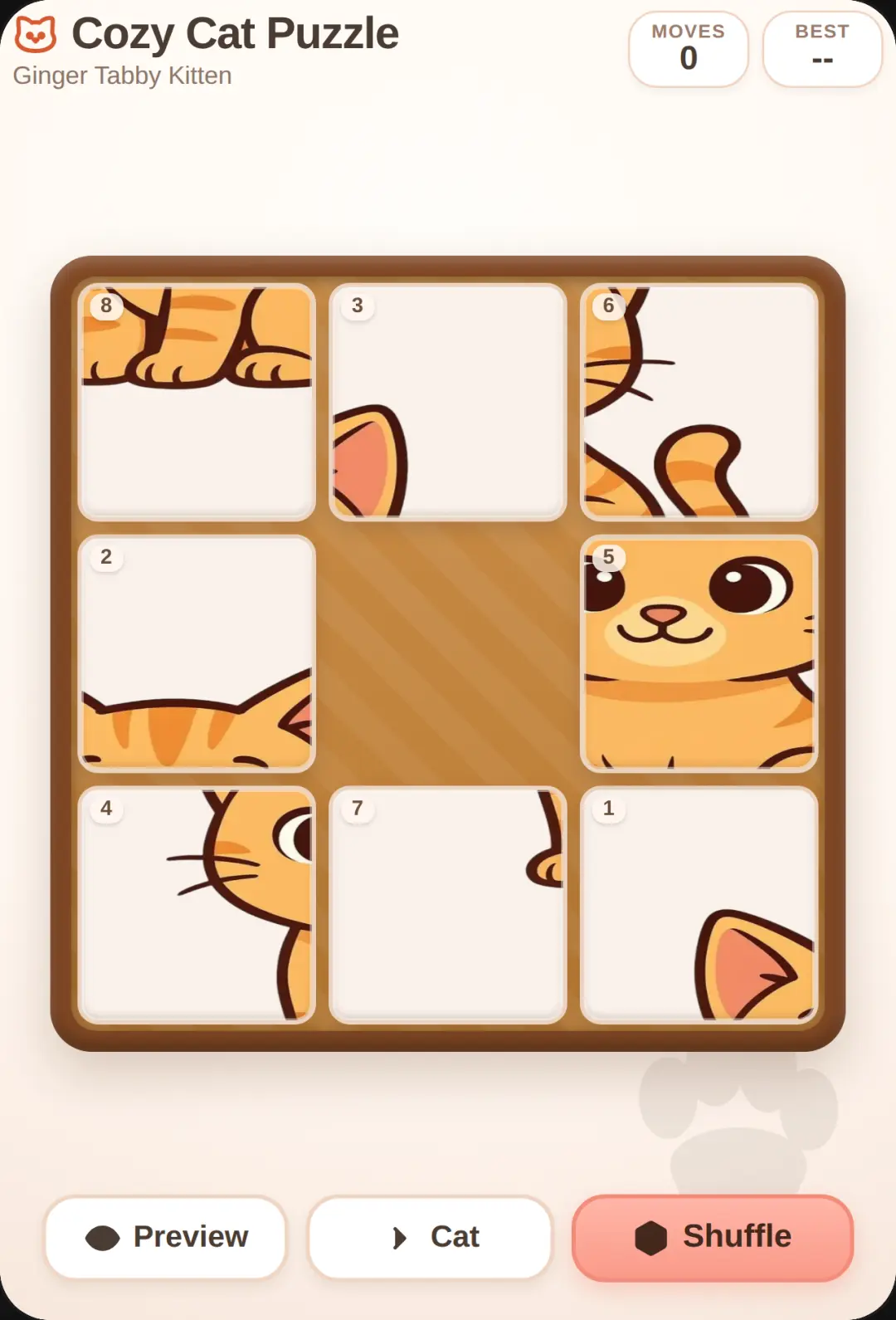 Cozy Cat Slide Puzzle cover
