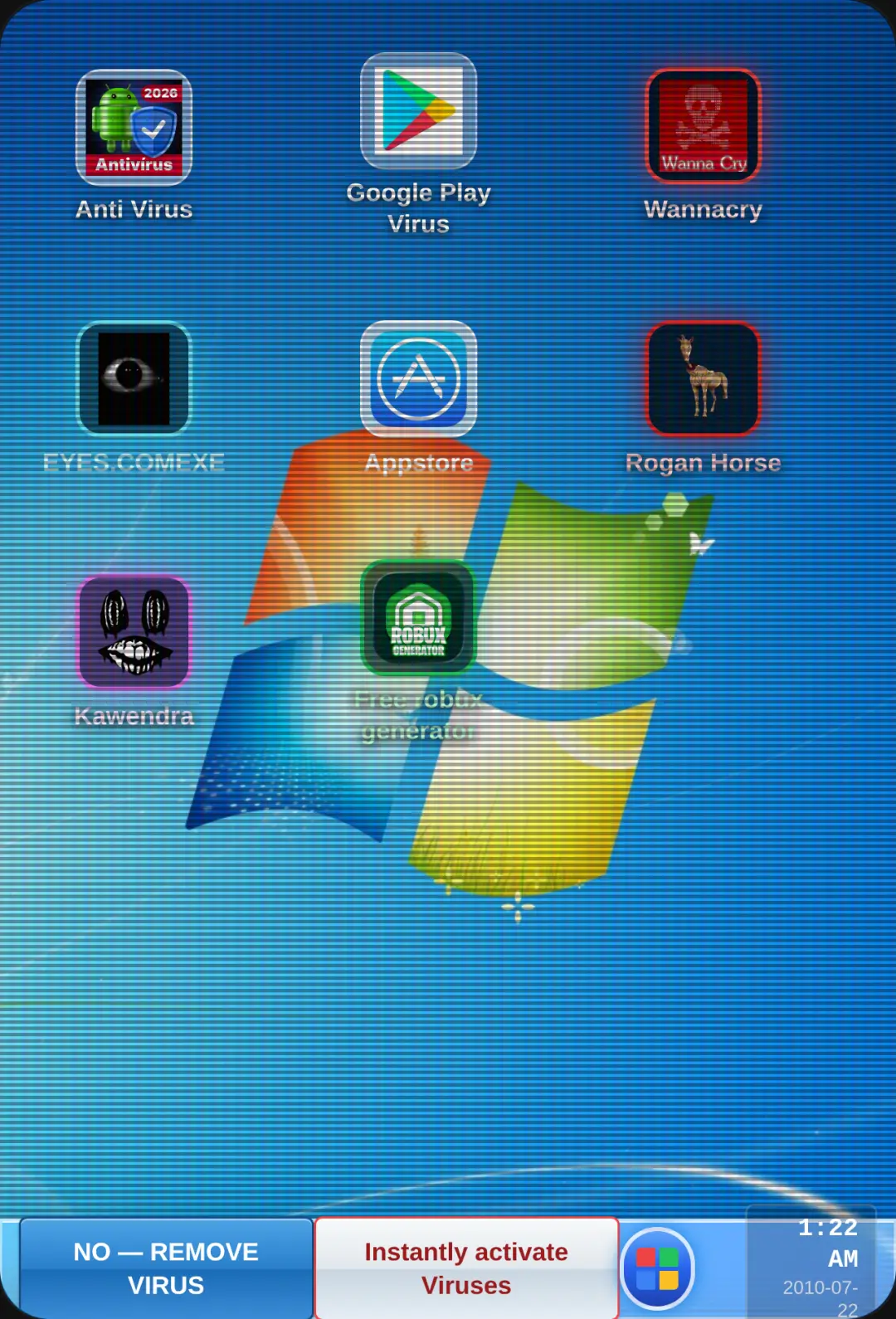 Windows 7 - XXVIRUSEXE Simulation cover