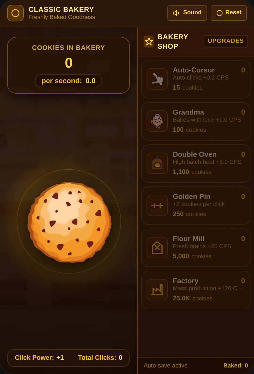Classic Bakery Cookie Clicker my first game btw cover