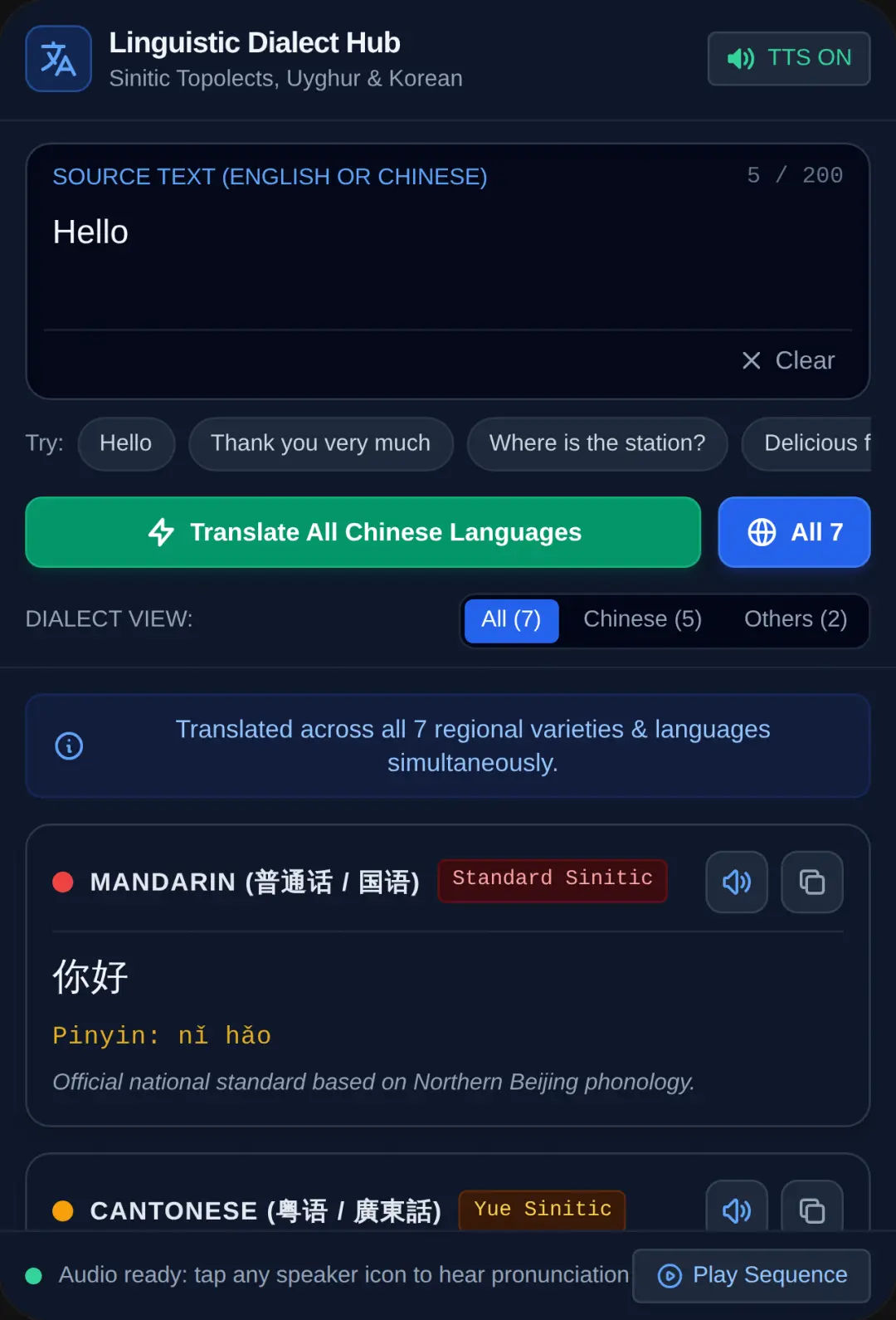 Sinitic & Regional Polyglot Translator cover