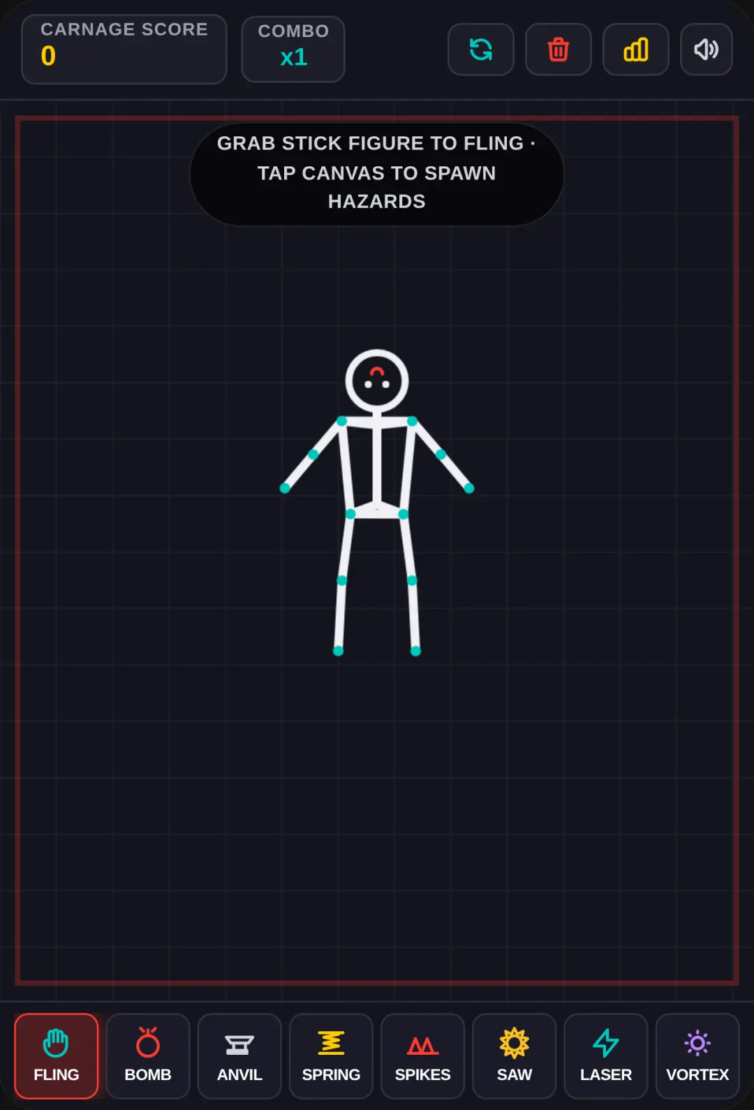Stick Figure Ragdoll Carnage #You can torture him in any way that's quite relaxing for you if you're very stressed.