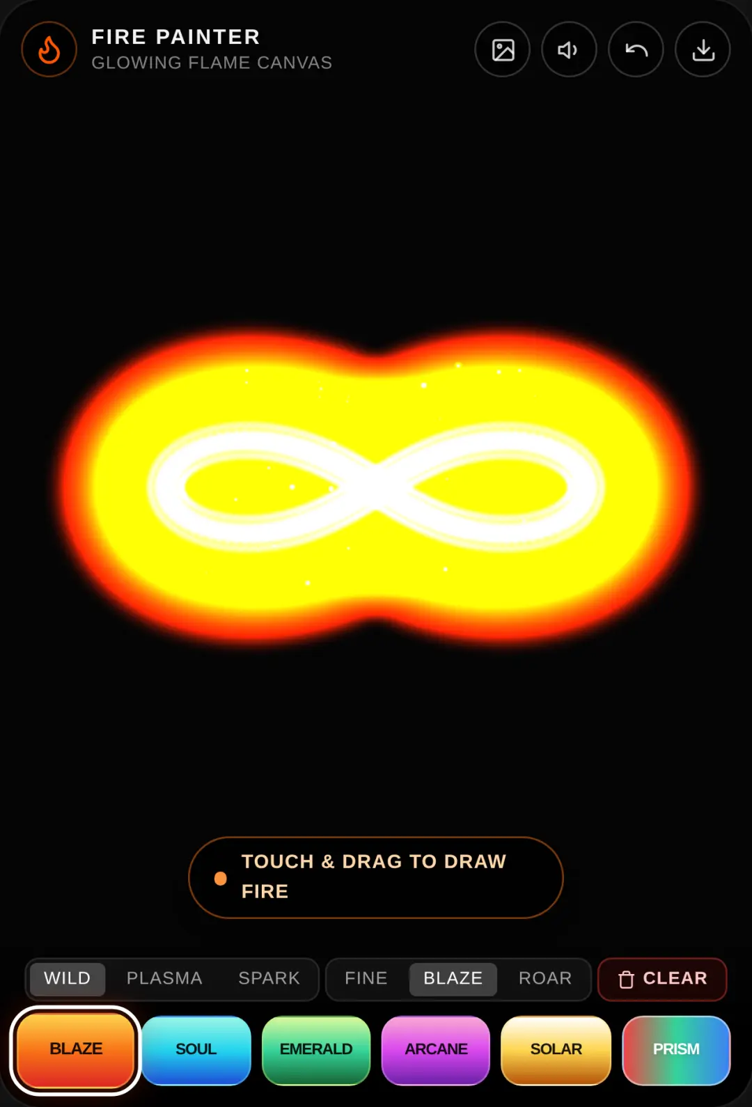 Glowing draw cover