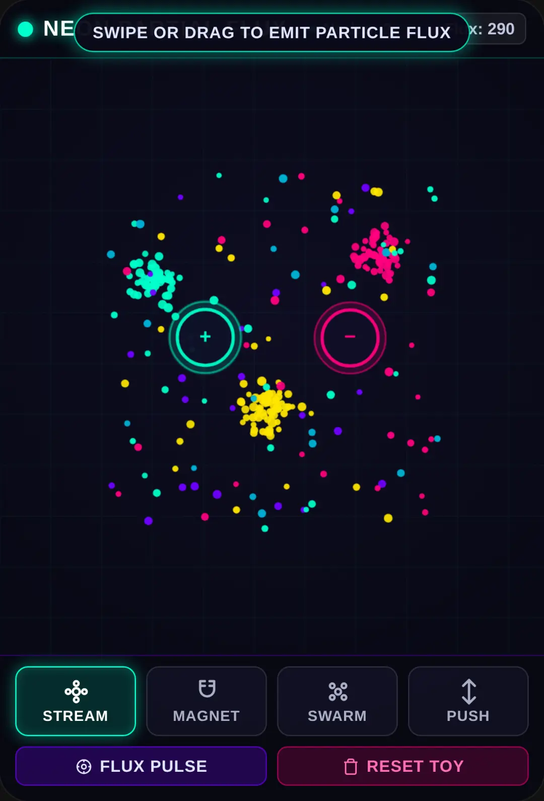 Neon partial flux cover