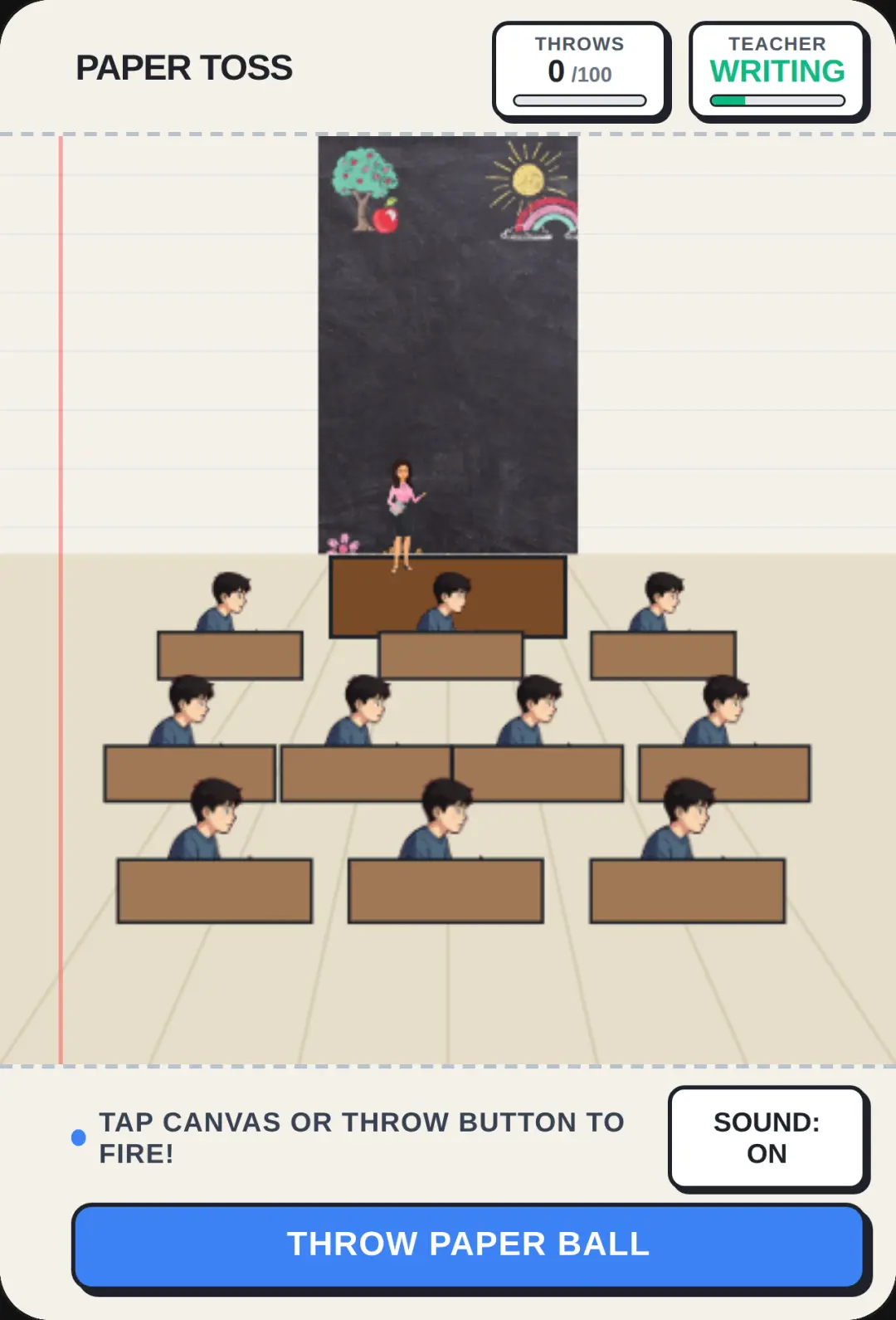 Paper Ball Classroom Chaos trow a ball cover