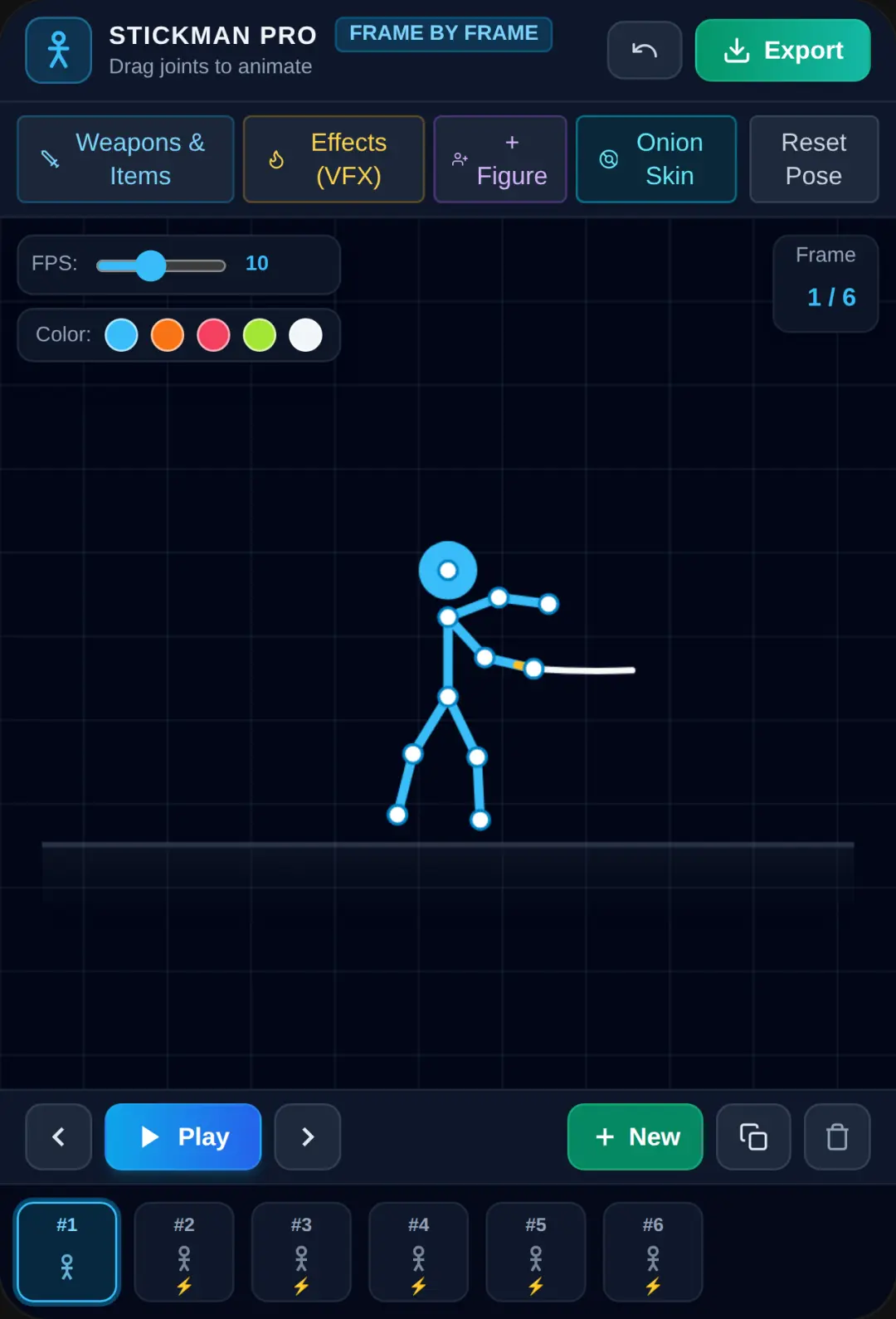Stickman Animator Pro Neon cover