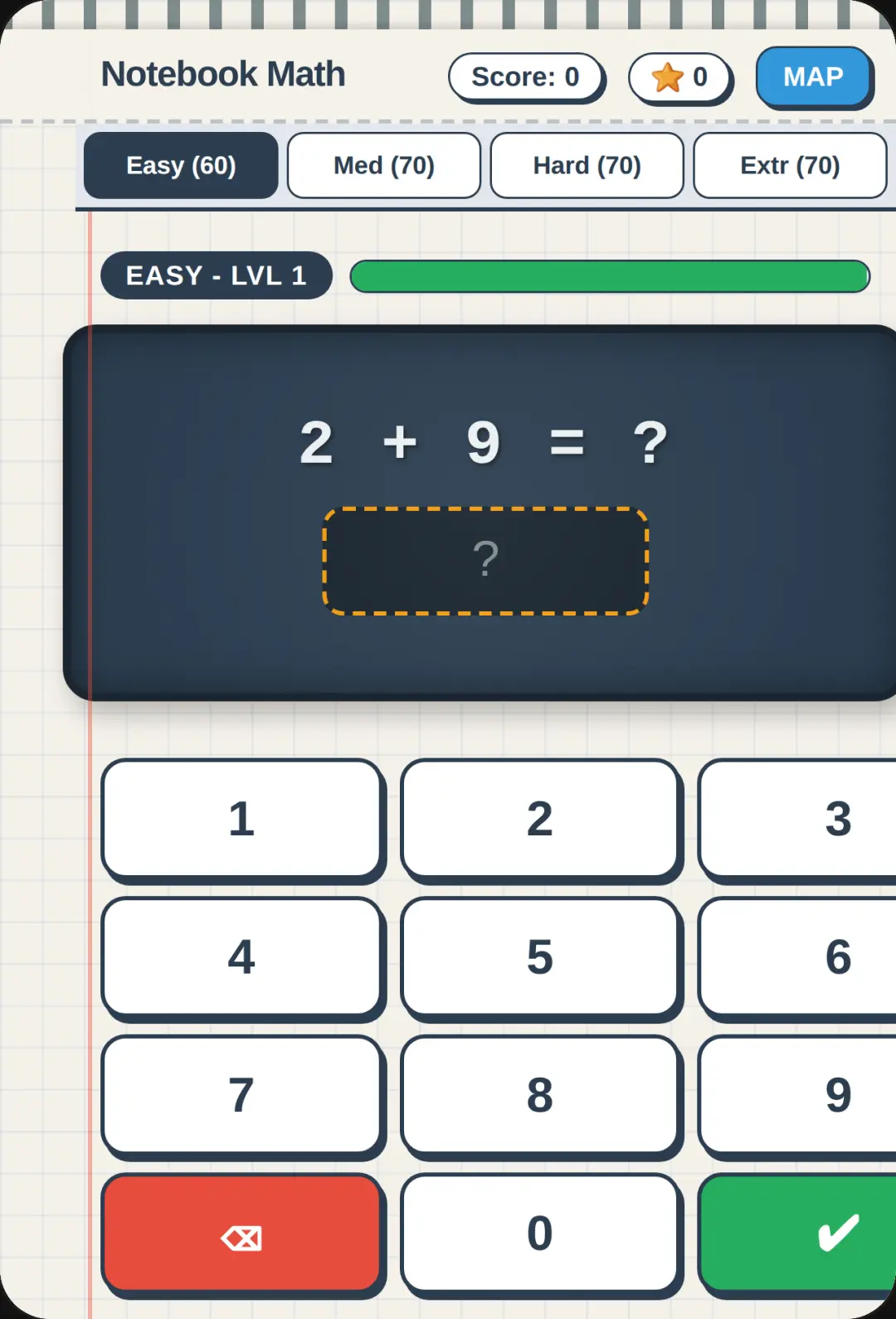 Academic Math Challenge - Notebook Edition Test your braincells if it can solve math problems Easy - 60levels Hard to extreme - 70levels cover