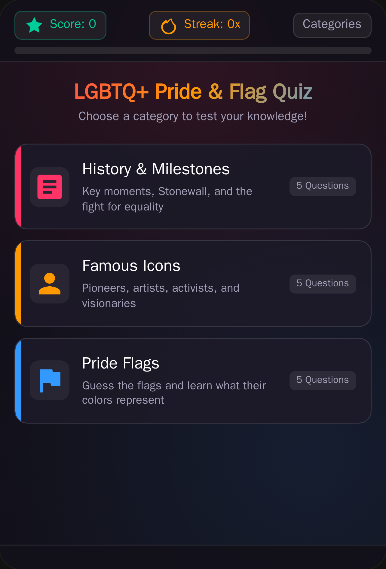 LGBTQ+ Pride & Flag Quiz cover