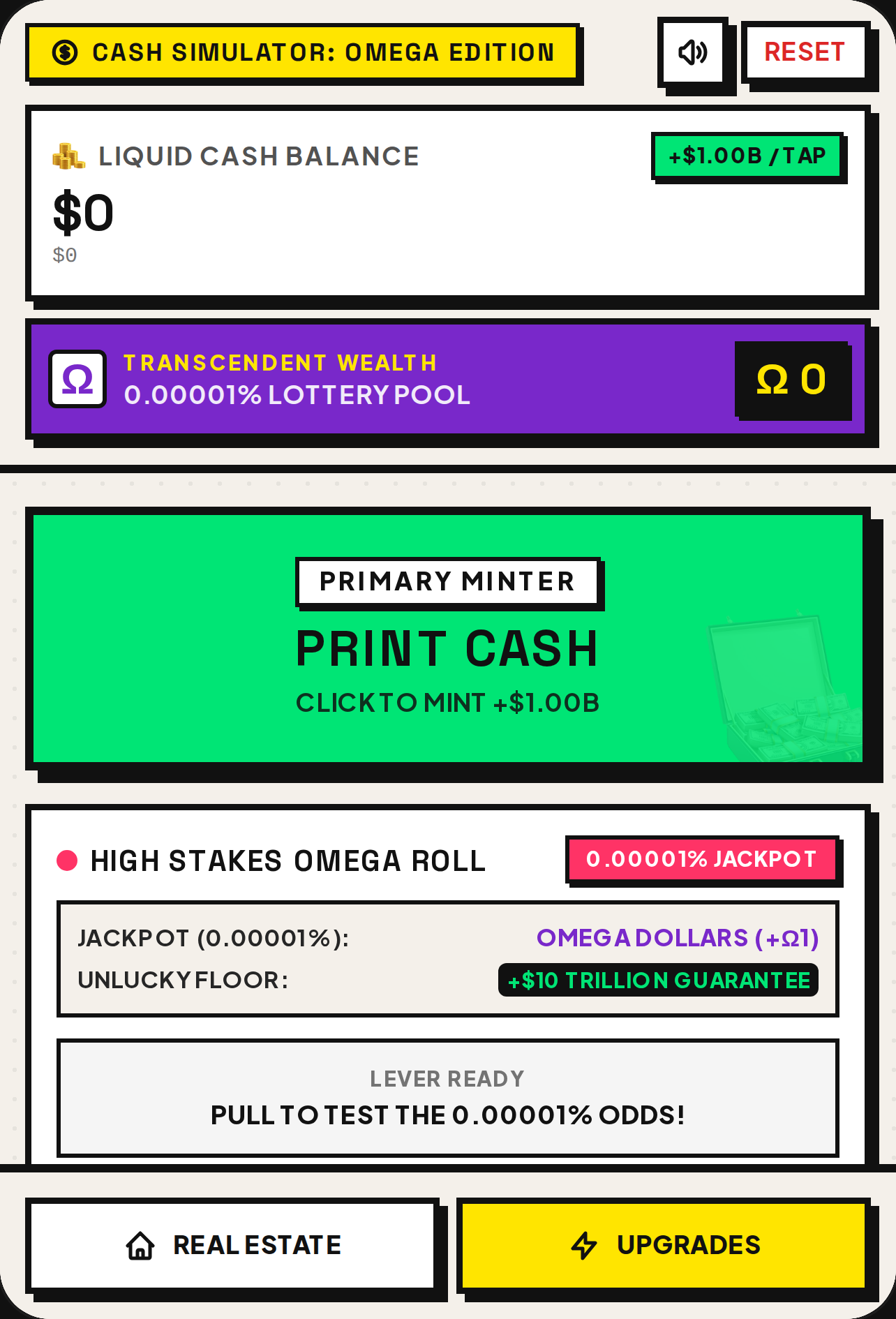 CASH SIMULATOR: OMEGA EDITION cover