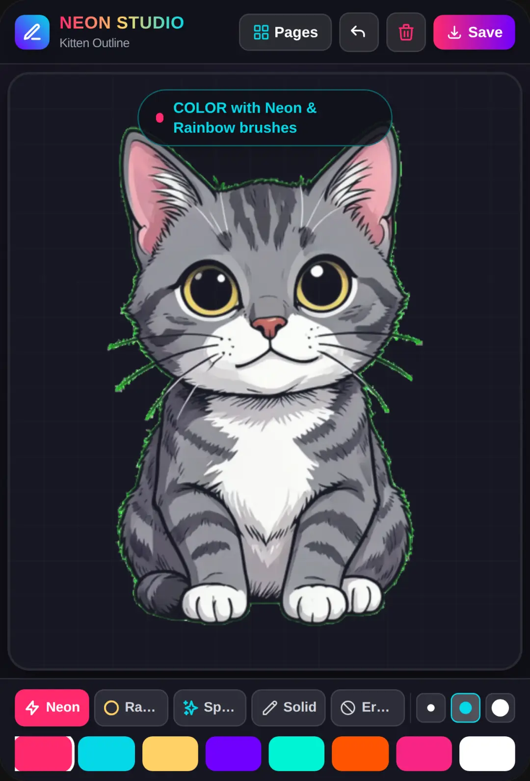 Make kitty beauty and make her a hairstyle! cover