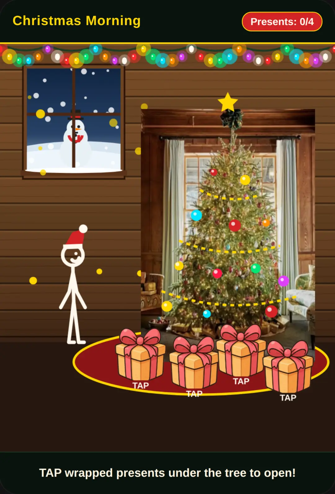 Stickman Christmas Morning mini games cover