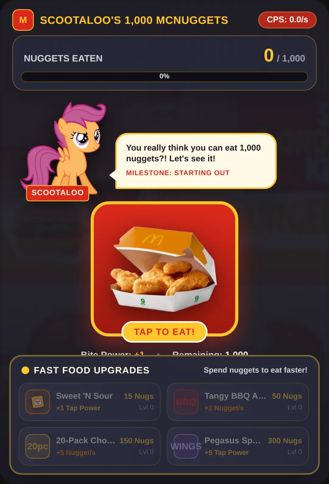 Scootaloo McNugget Challenge cover