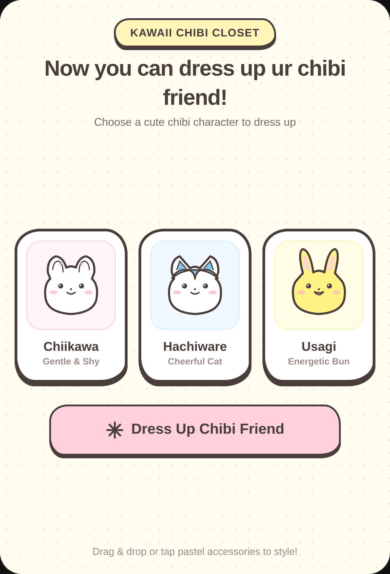 Chibi Chiikawa-like Dress-Up! cover
