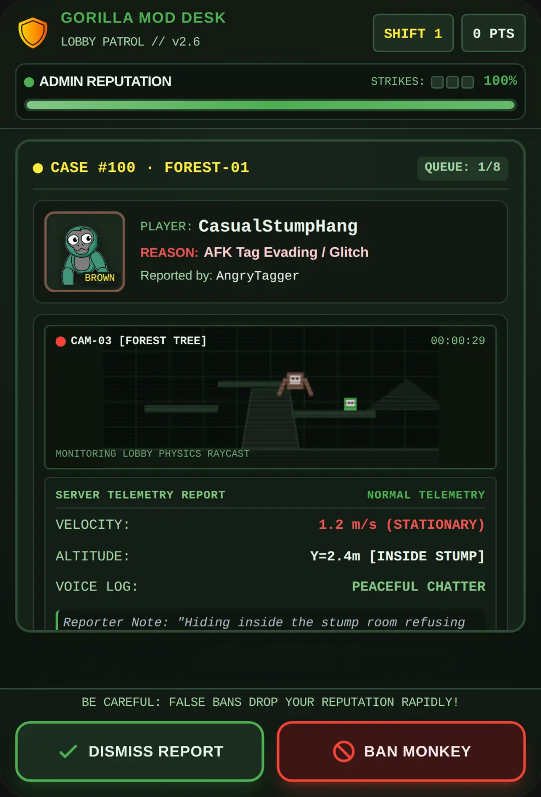 Gorilla Tag Mod Desk: Report Queue cover