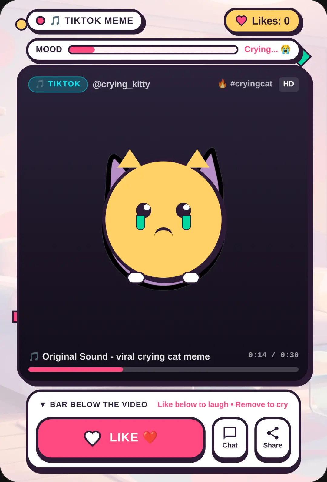 TikTok Crying Cat Meme - Like to Laugh! cover