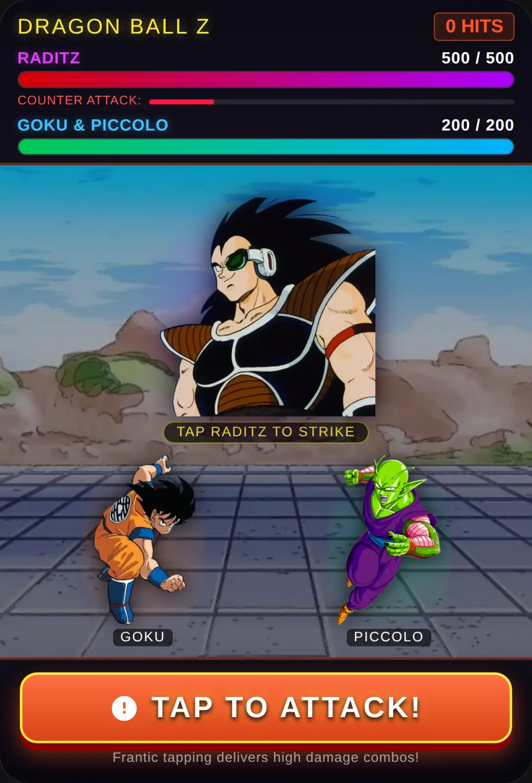 Goku & Piccolo vs Raditz cover