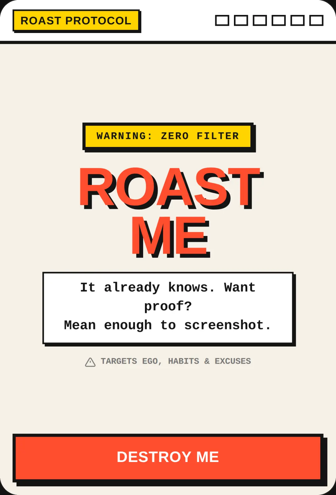 Brutal roasting machine cover