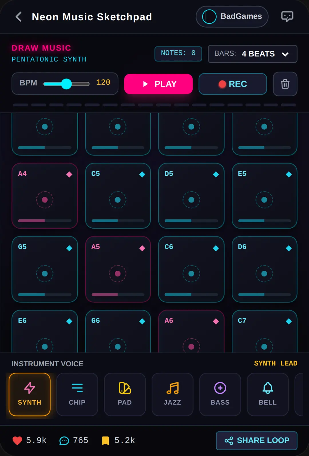 Neon Music Sketchpad cover