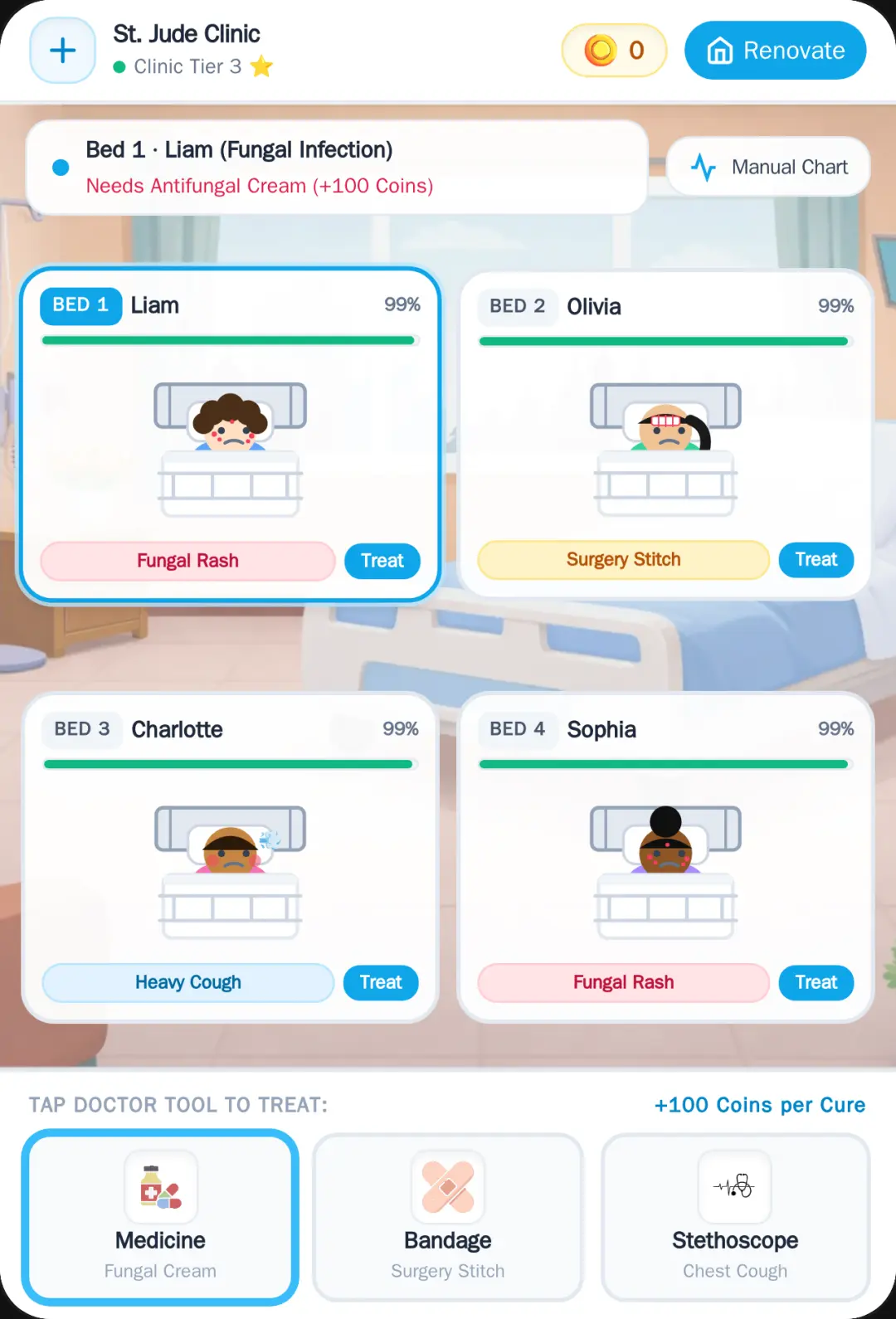 Hospital Tycoon: 4-Bed Clinic cover