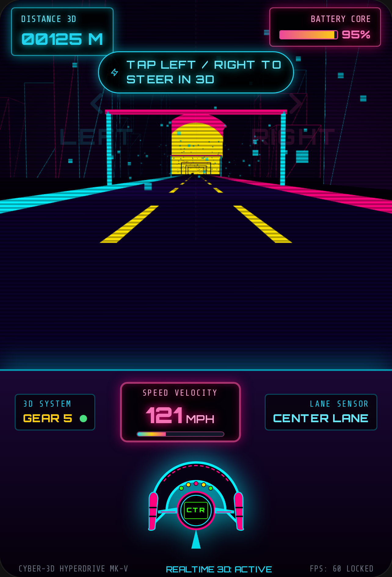 CYBER DRIFT 3D - Neon First Person Racer cover