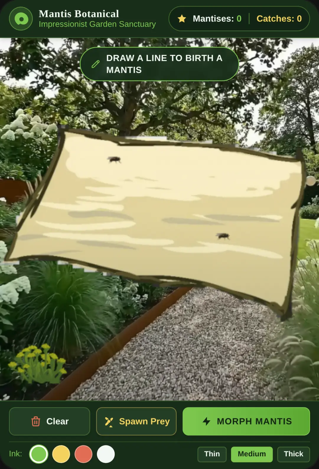 Mantis Garden -cute mantis cover