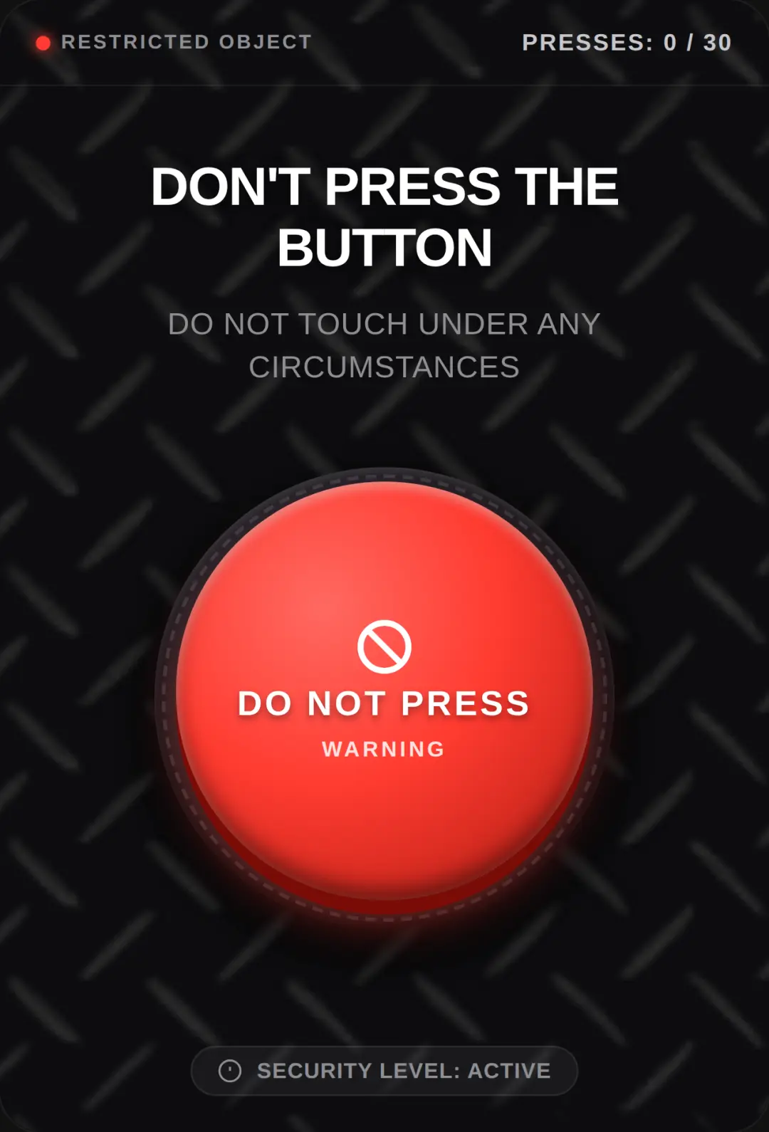 DON'T PRESS IT cover