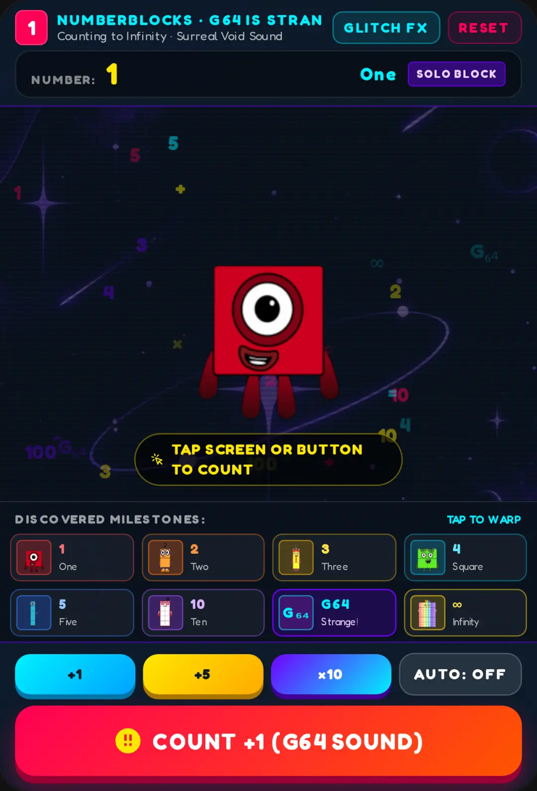 Numberblocks: 1 to Infinity (G64 Is Strange) cover