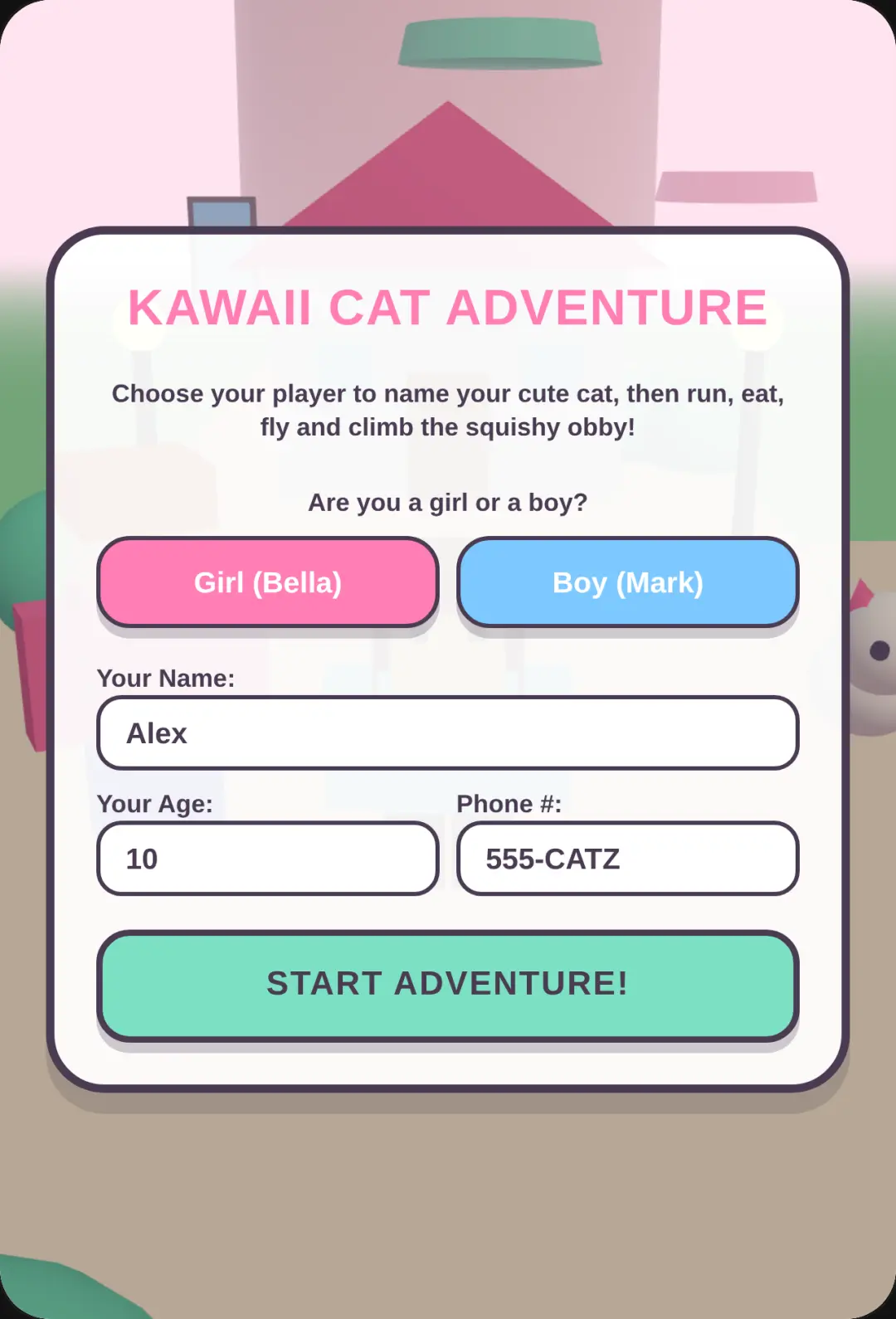 Kawaii Cat Obby Adventure cover