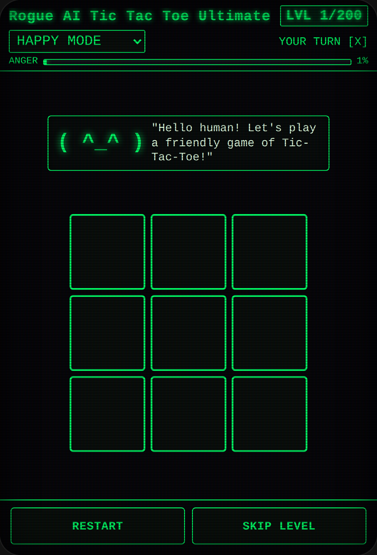 Rogue AI Tic Tac Toe Ultimate cover