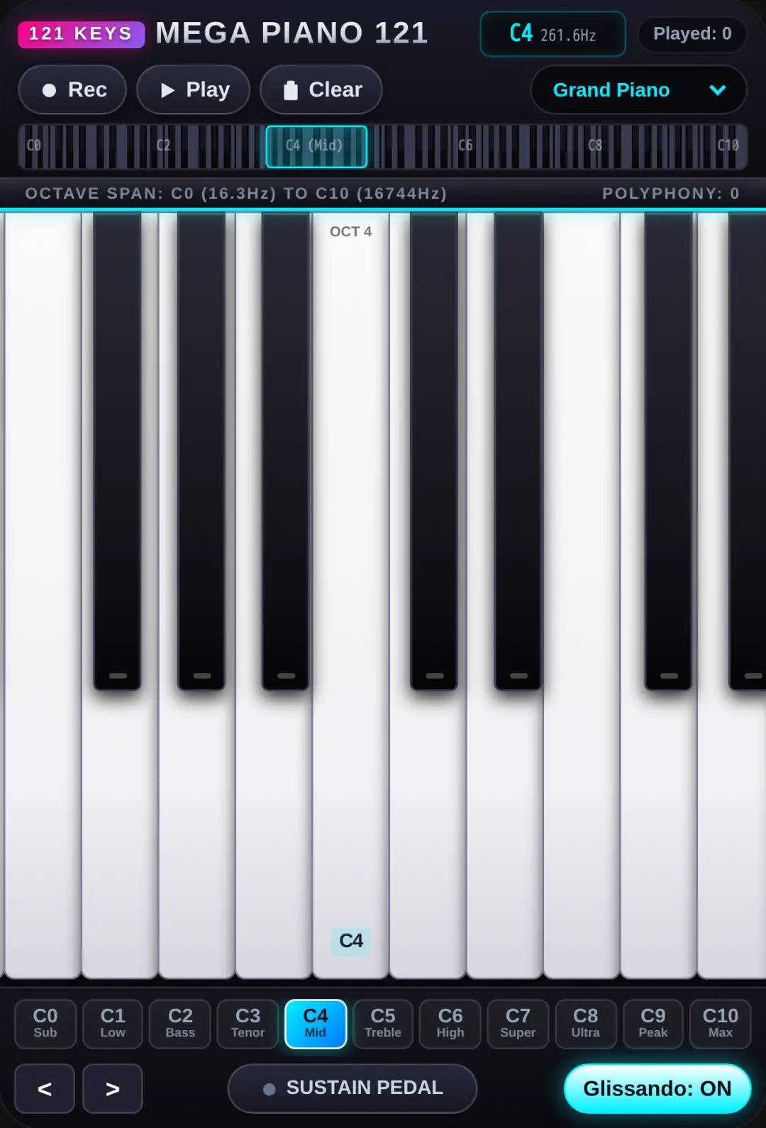 MEGA PIANO 121 cover