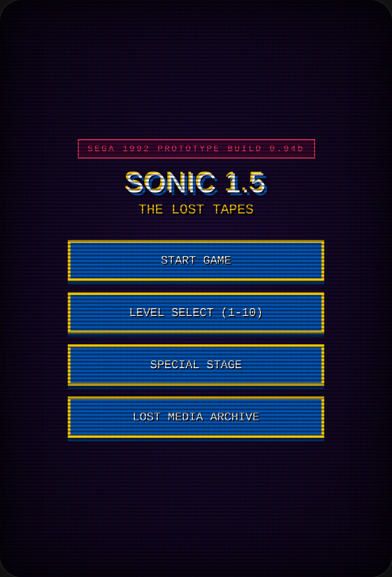 Sonic 1.5 - Lost Media Prototype cover