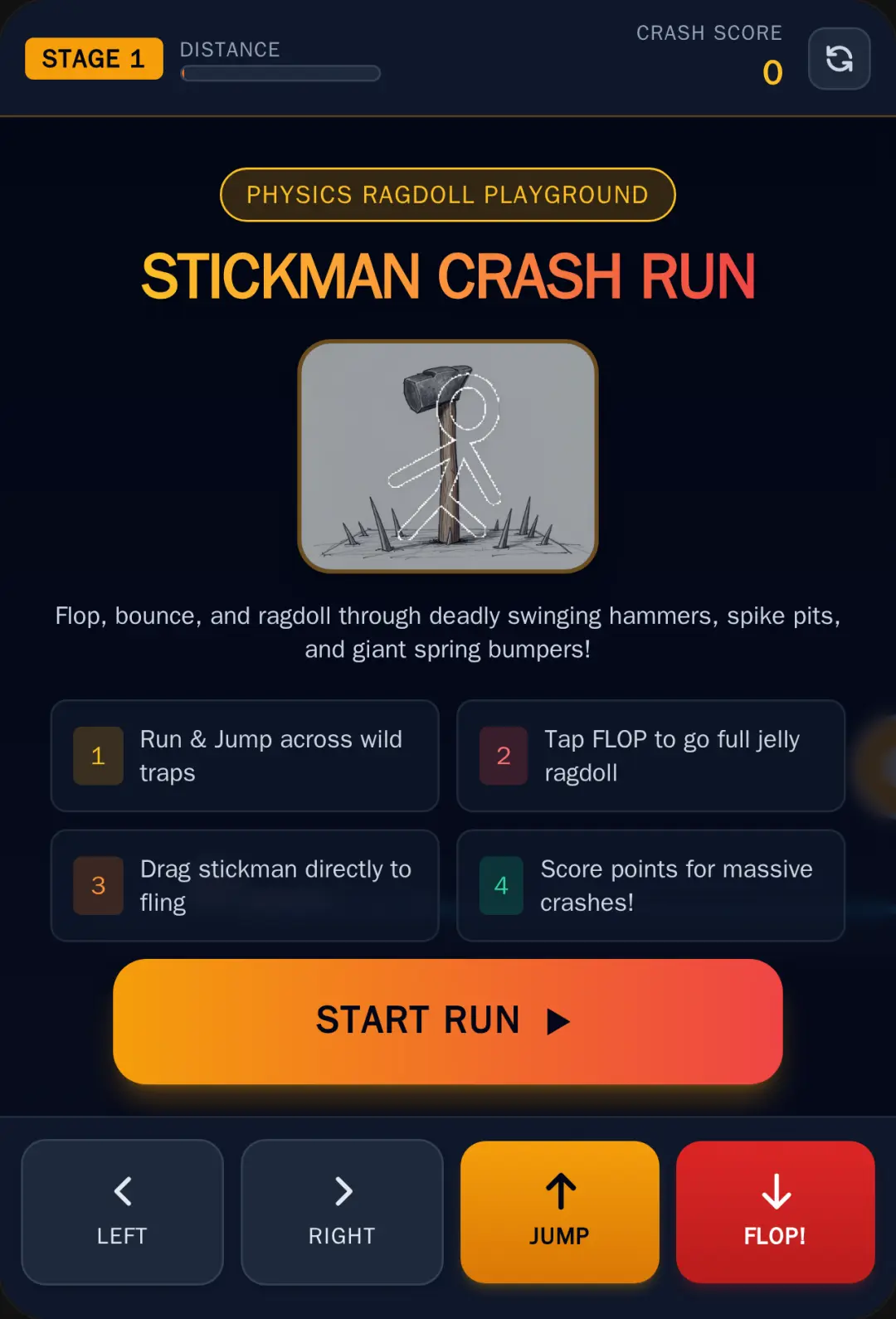 Ragdoll Stickman Obstacle Run cover
