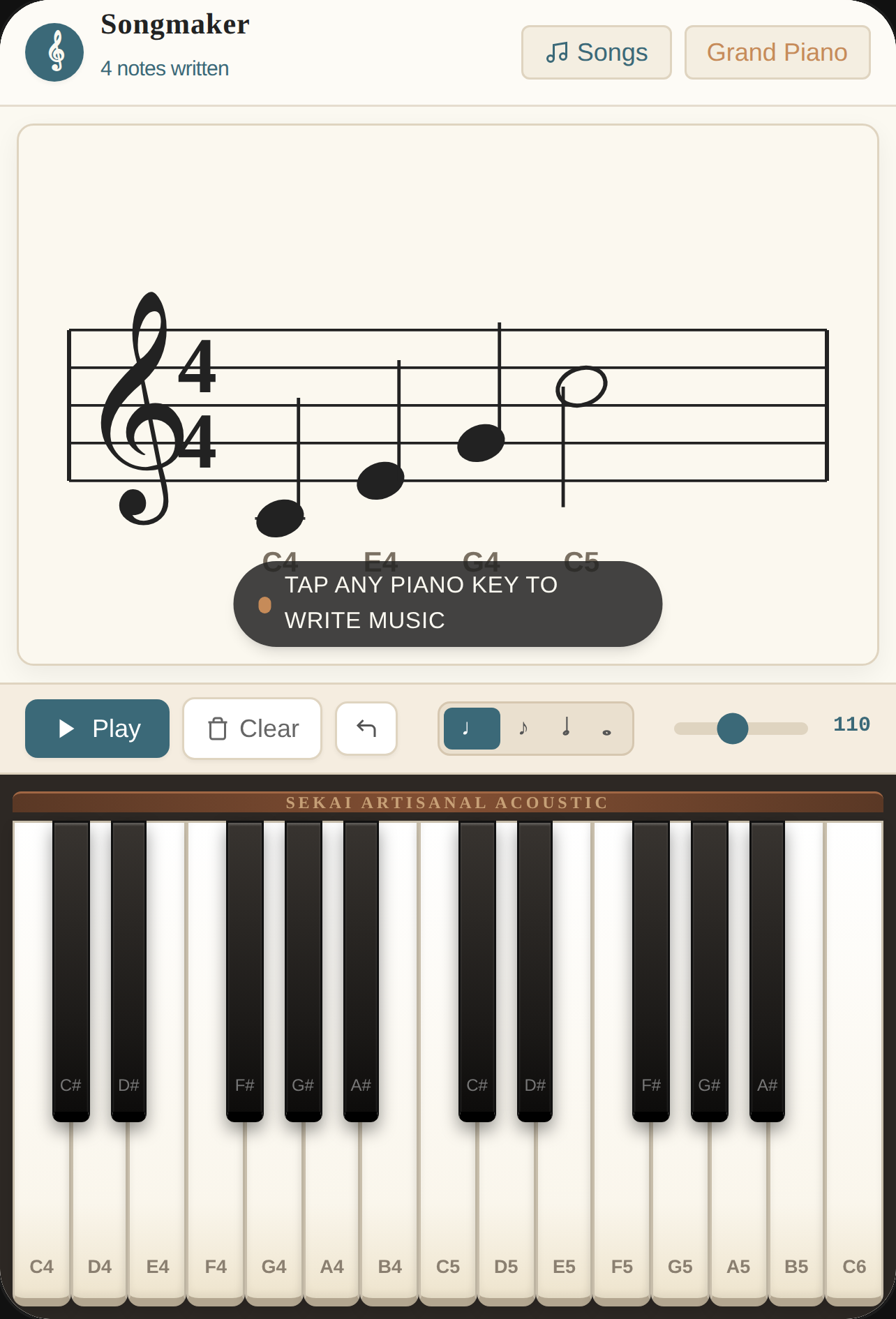 Parchment Piano & Songmaker cover