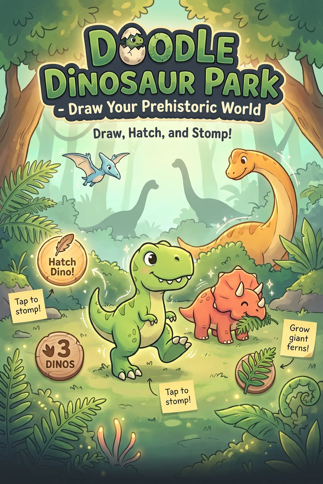 Doodle Dinosaur Park - Draw Your Prehistoric World