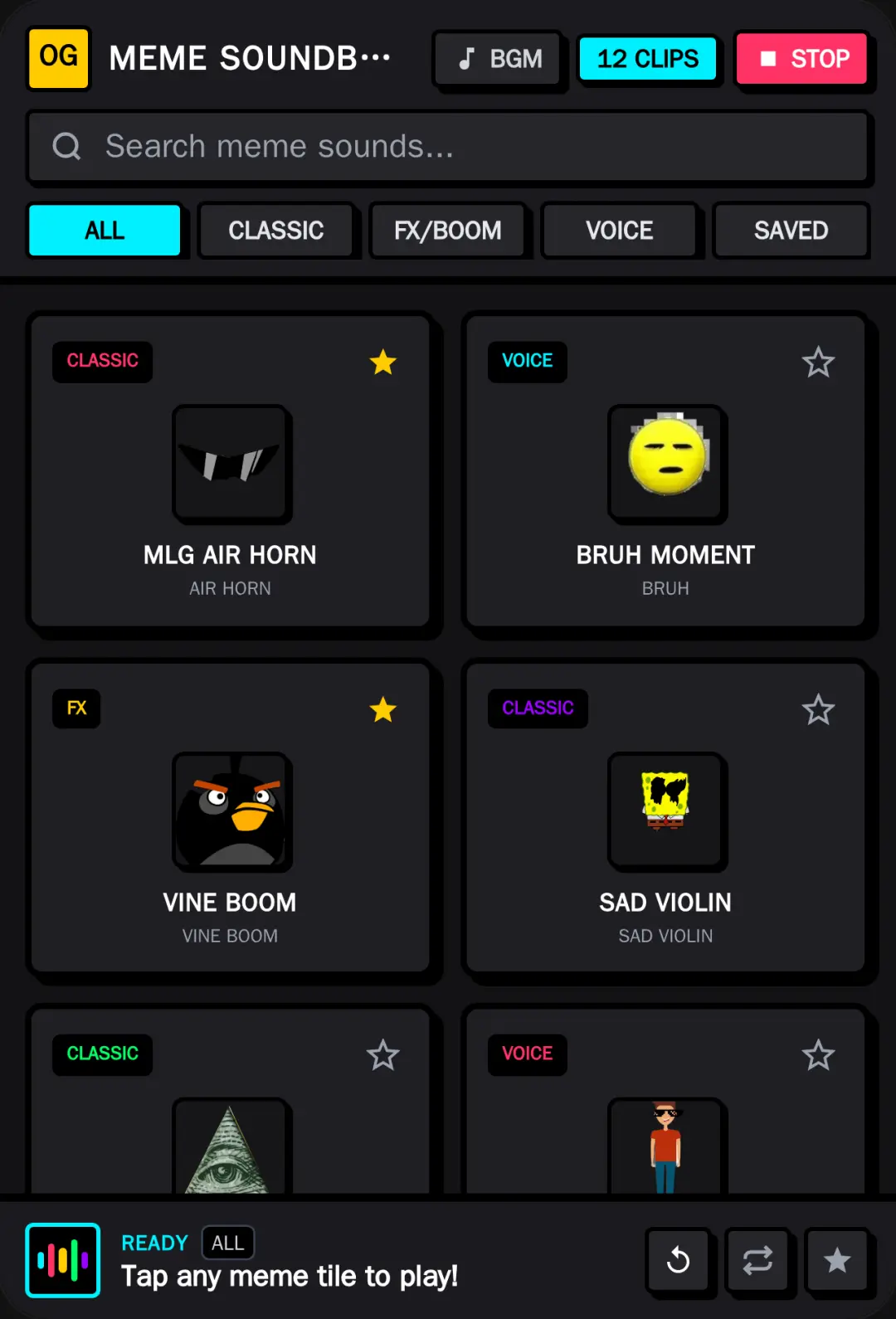 10 OG Meme Soundboard cover