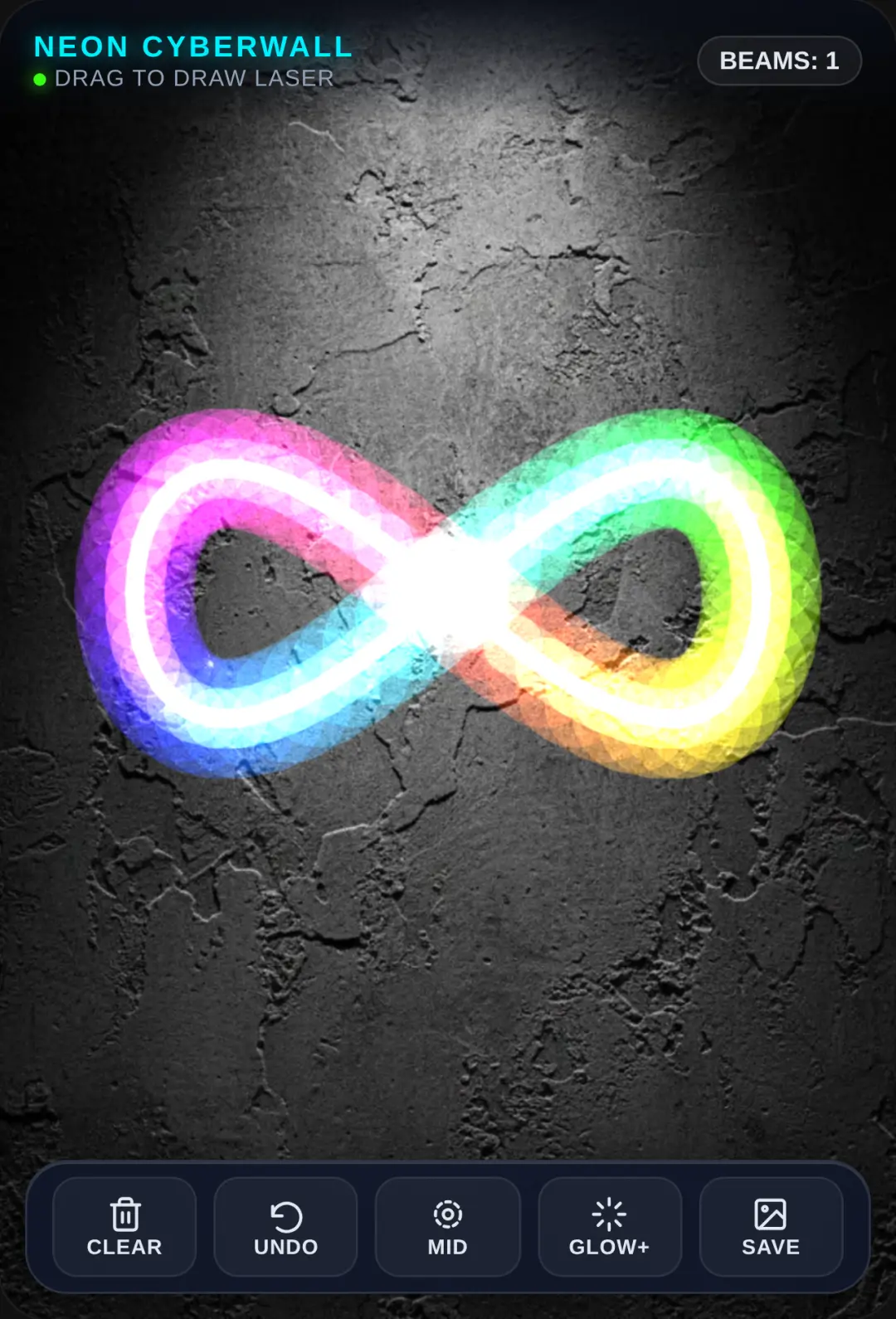 Neon Cyberwall - Laser Beam Art cover