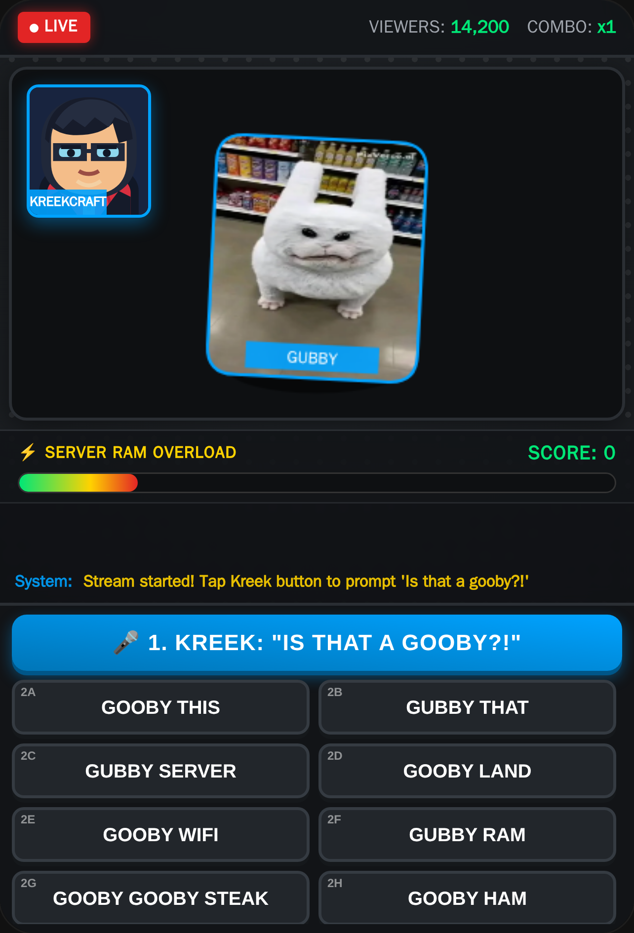 Kreekcraft & Gooby Roblox Stream cover