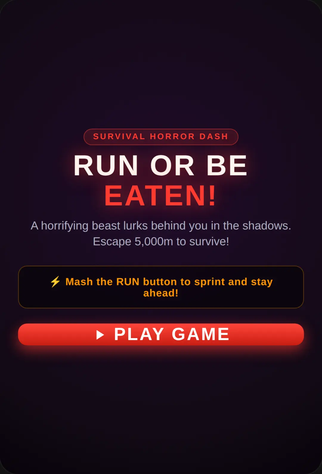 Run or Be Eaten! cover