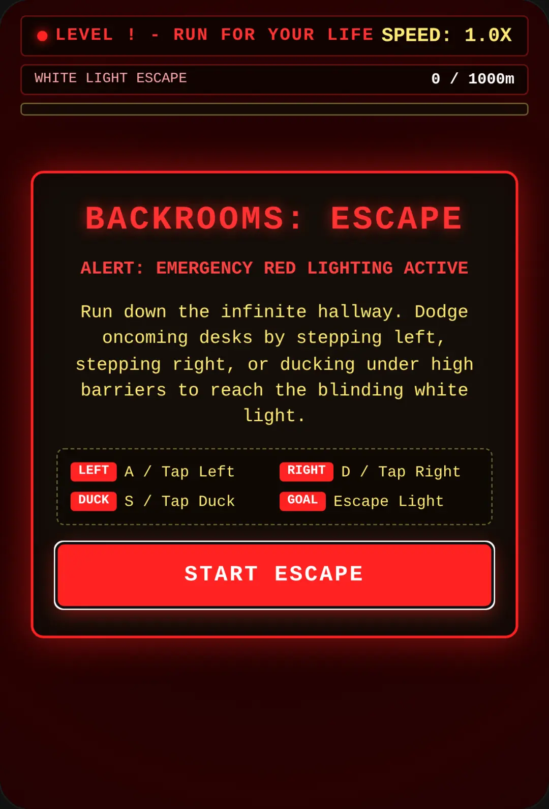 Backrooms run cover