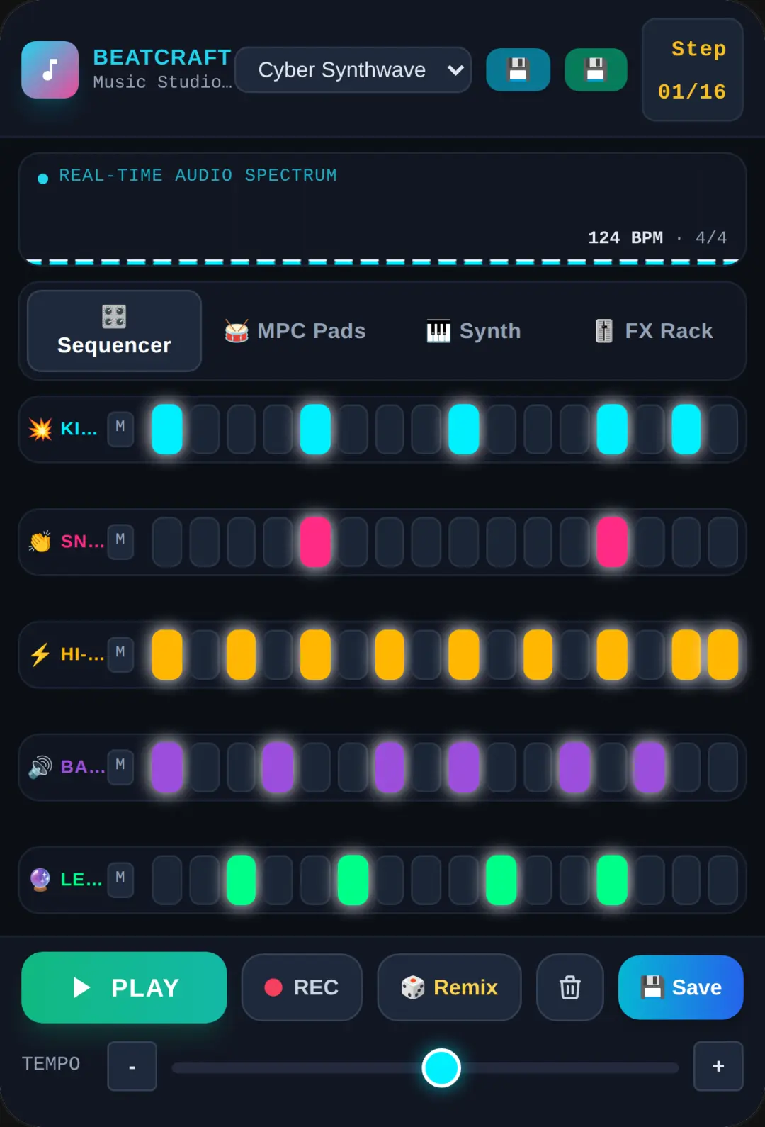 BeatCraft Studio - Music Creator & Beat Sequencer cover