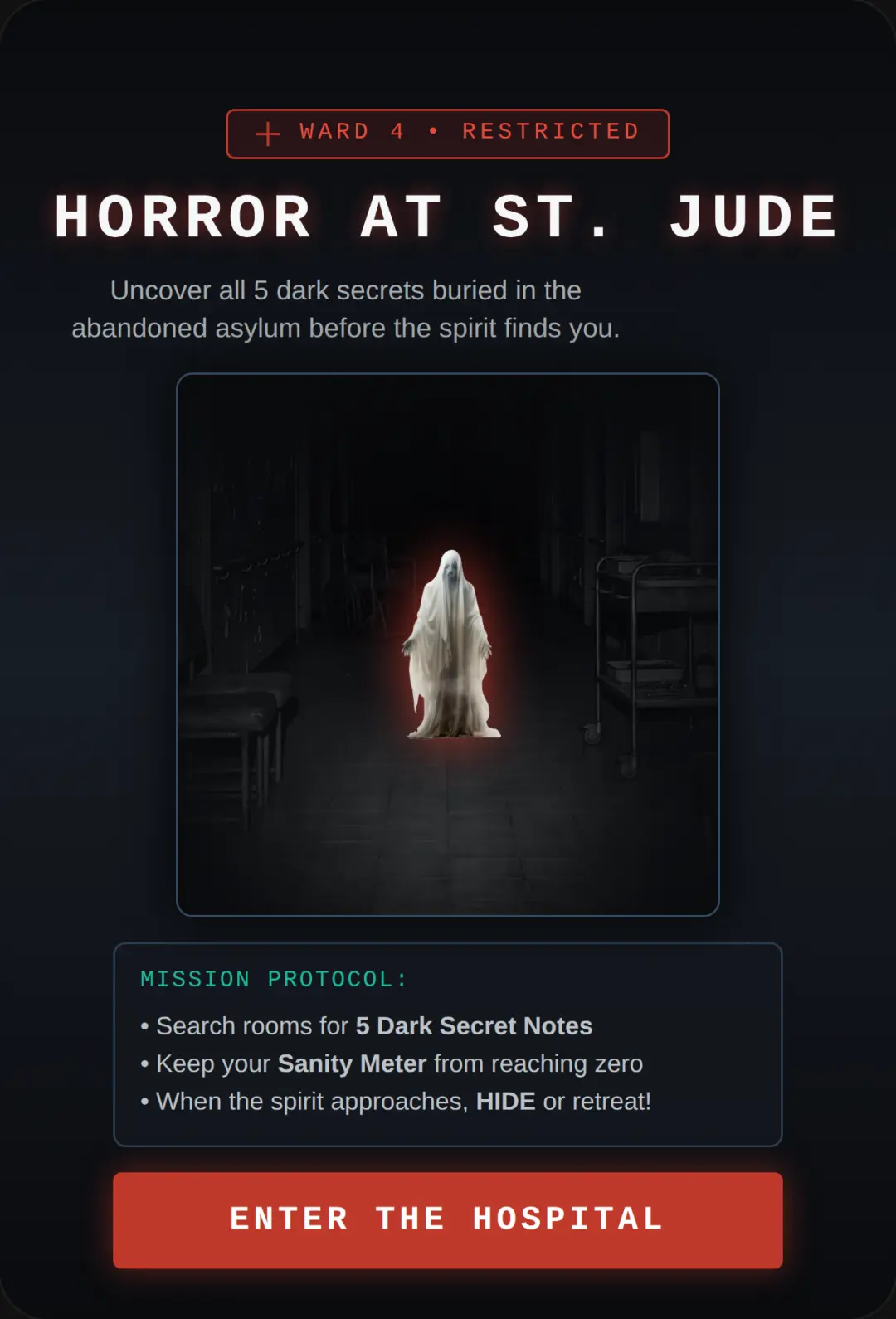 Horror at St. Jude Hospital cover