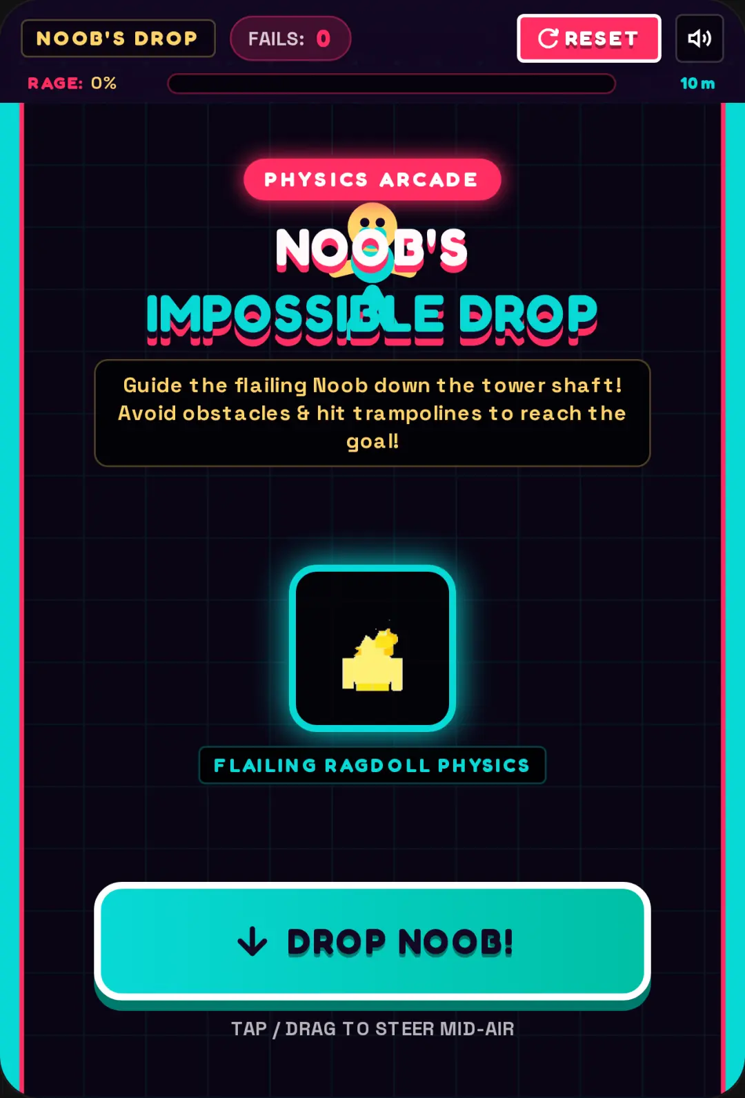 Noob’s Impossible Drop: Meme Rage Tower 💀 cover