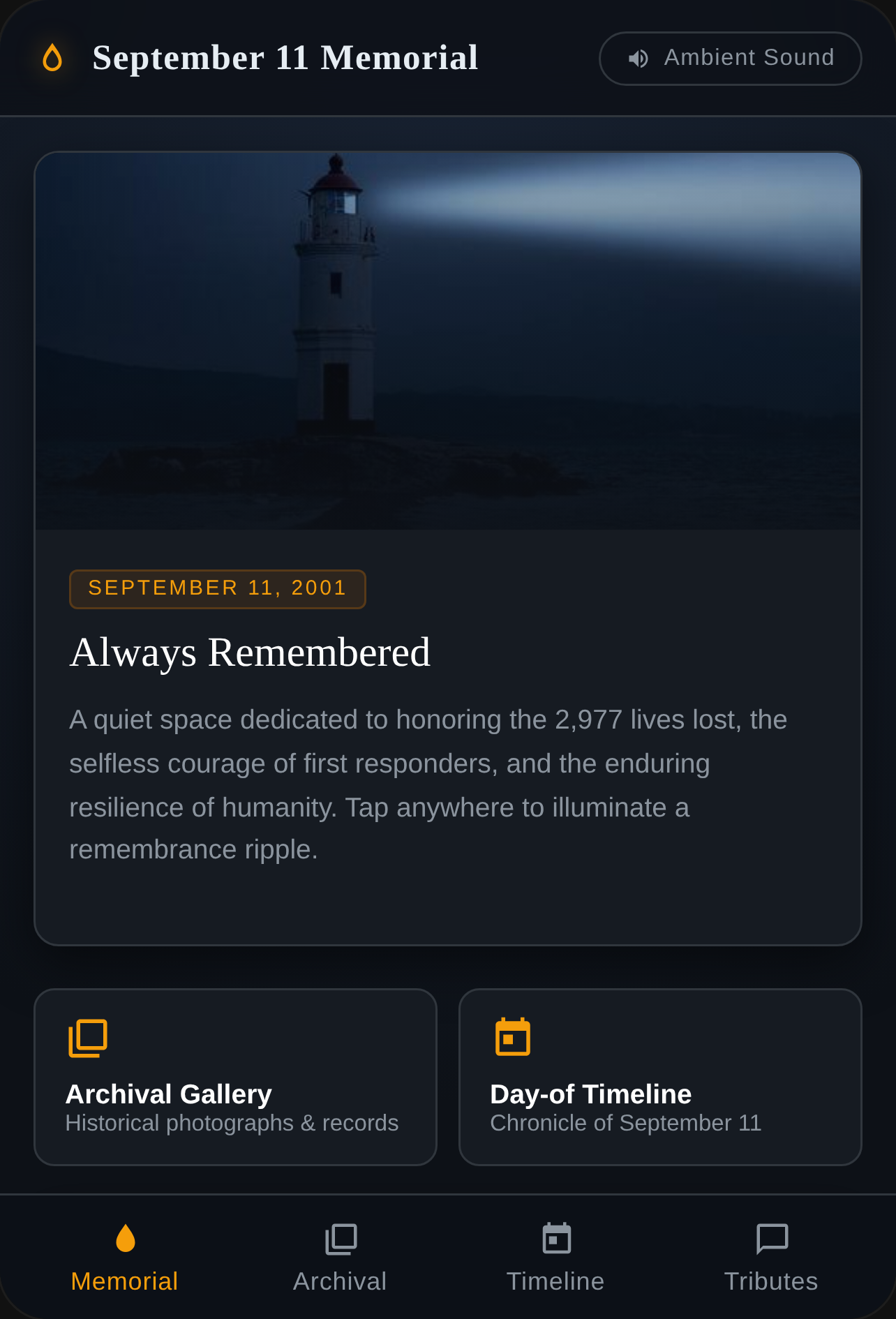 September 11 Memorial & Reflection cover