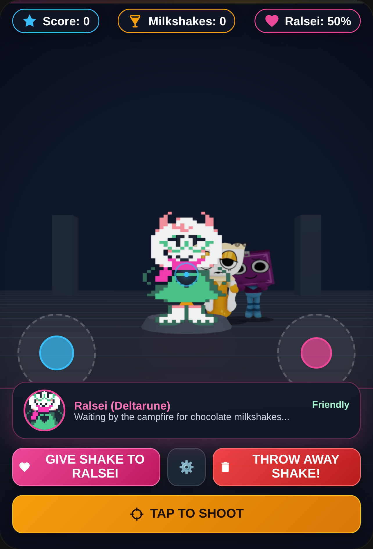 Give ralsei from the hit game deltarune chocolate milkshake by killing dandys world toons for chocolate milkshake simulator cover