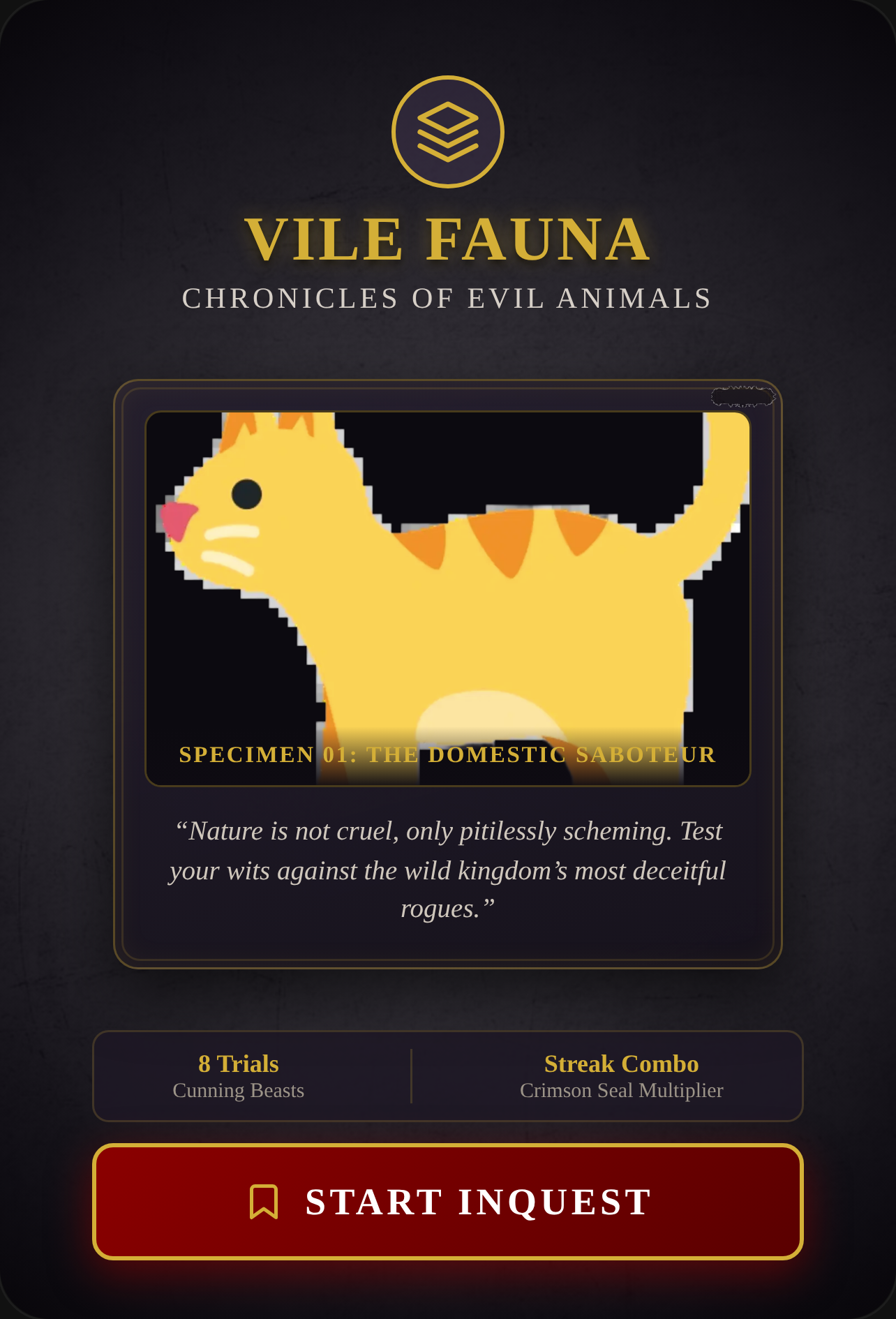 Vile Fauna Trivia: Evil Animals Inquest cover