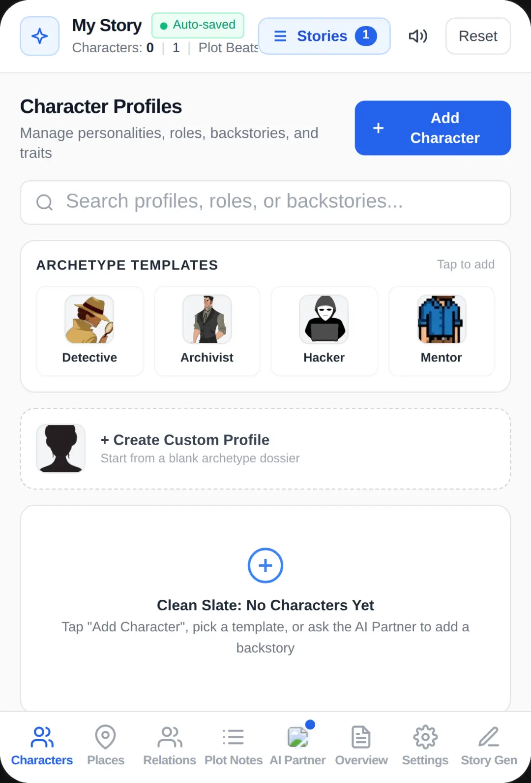 Story Organizer & AI Partner cover