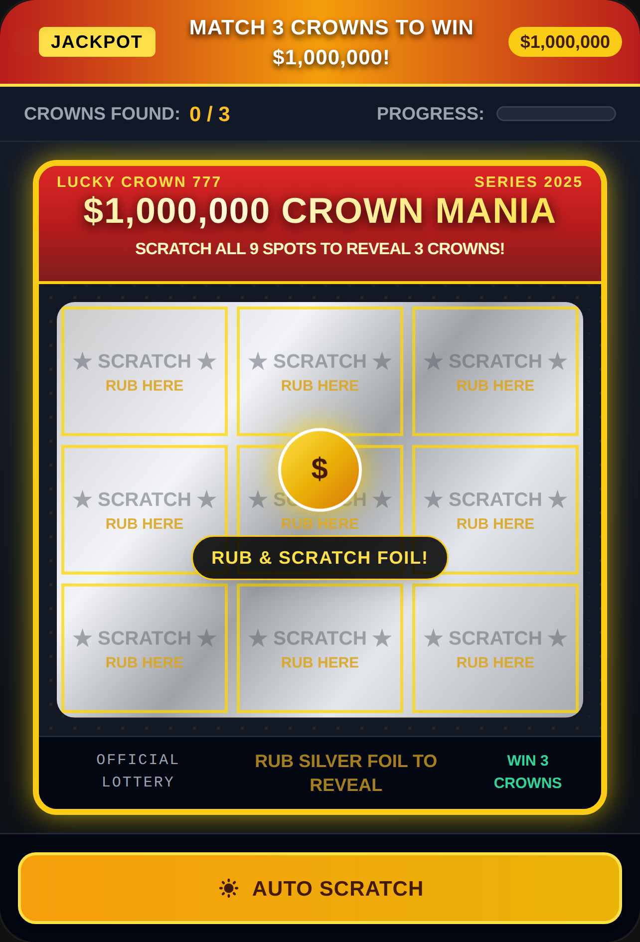 Million Dollar Crown Scratch cover