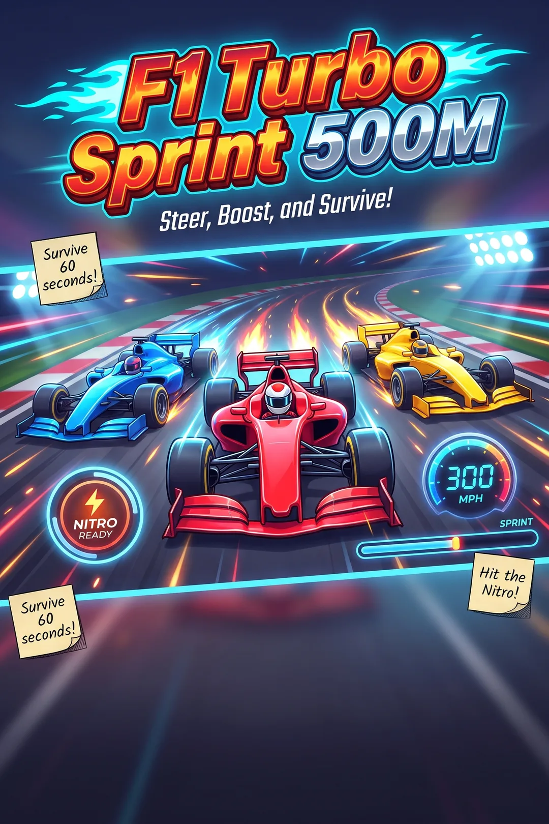 F1 Turbo Sprint 500M. Help me how can I win this game can you help me to win this game????????