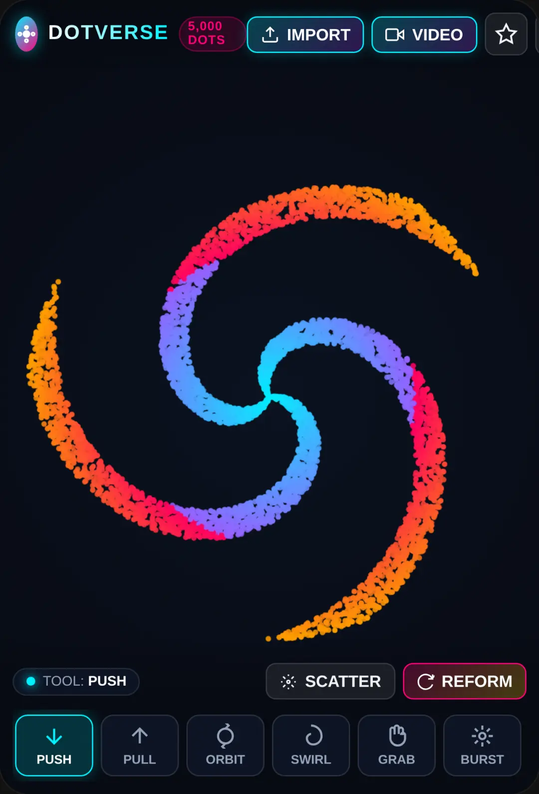 DOTVERSE — Infinite Particle Playground jelly like physics . cover