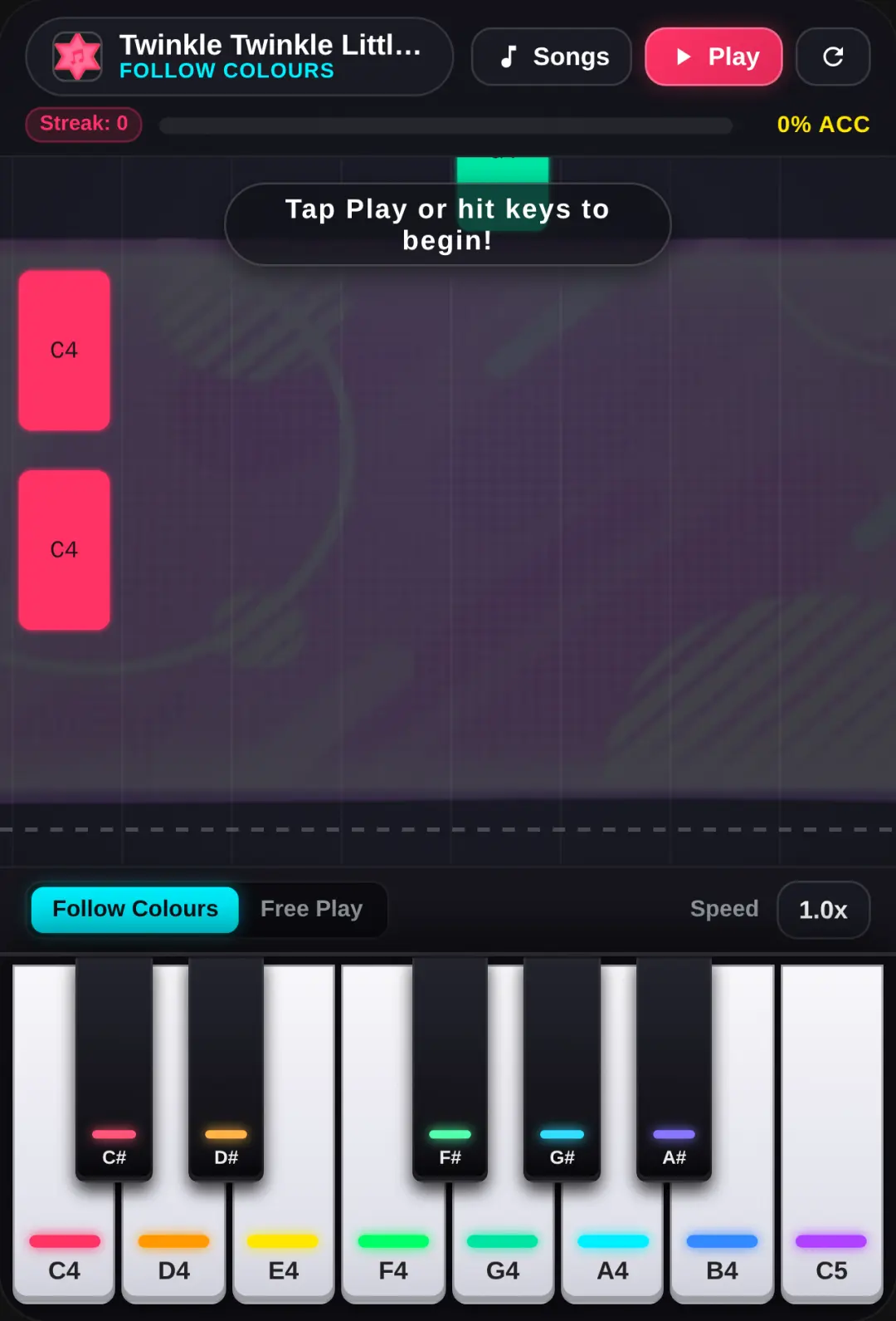 Color Piano Pad cover
